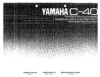 Yamaha C-40 - Owners Manual 